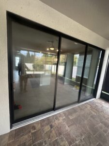 Before and after sliding door repair in Tampa