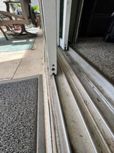 Sliding door track repair in Palm Harbor Florida