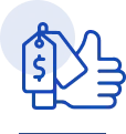 Honest Pricing Icon representing honest pricing for sliding door repair services