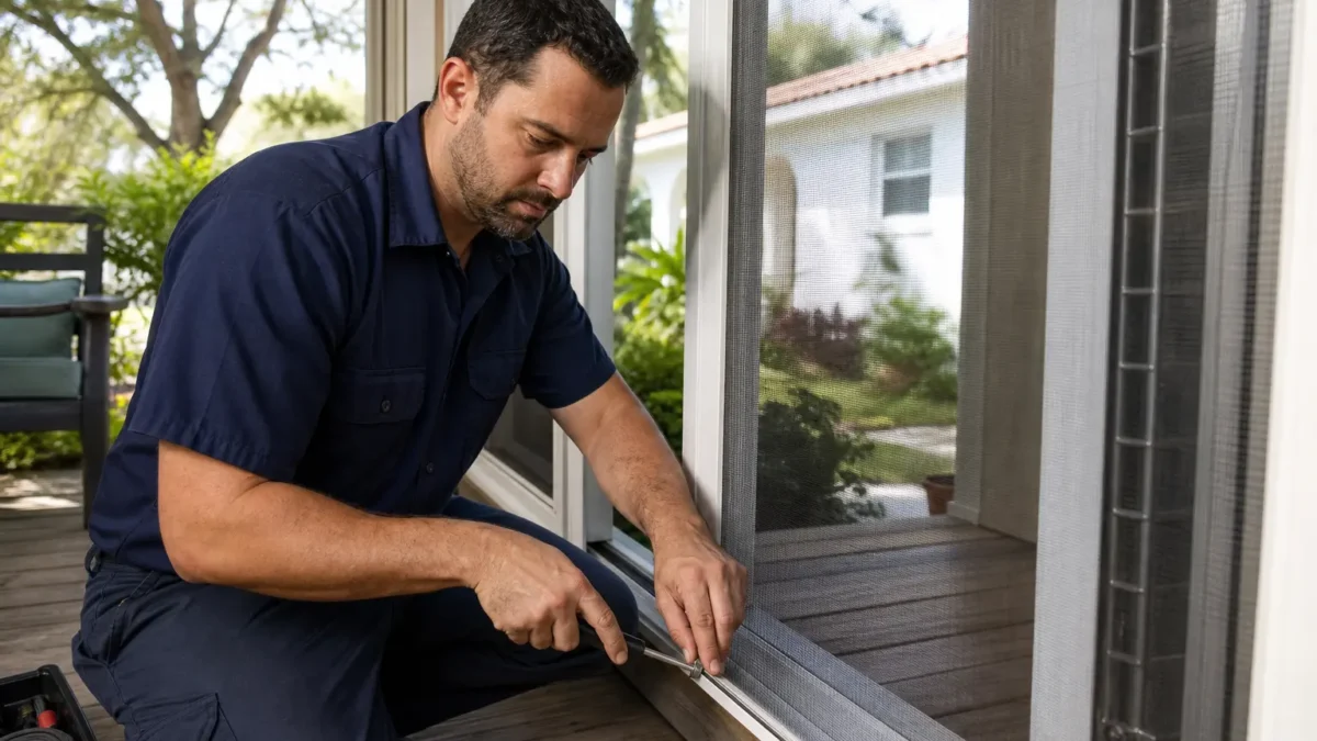 Door Screen Repair and Replacement in Tampa That Keeps the Bugs Out