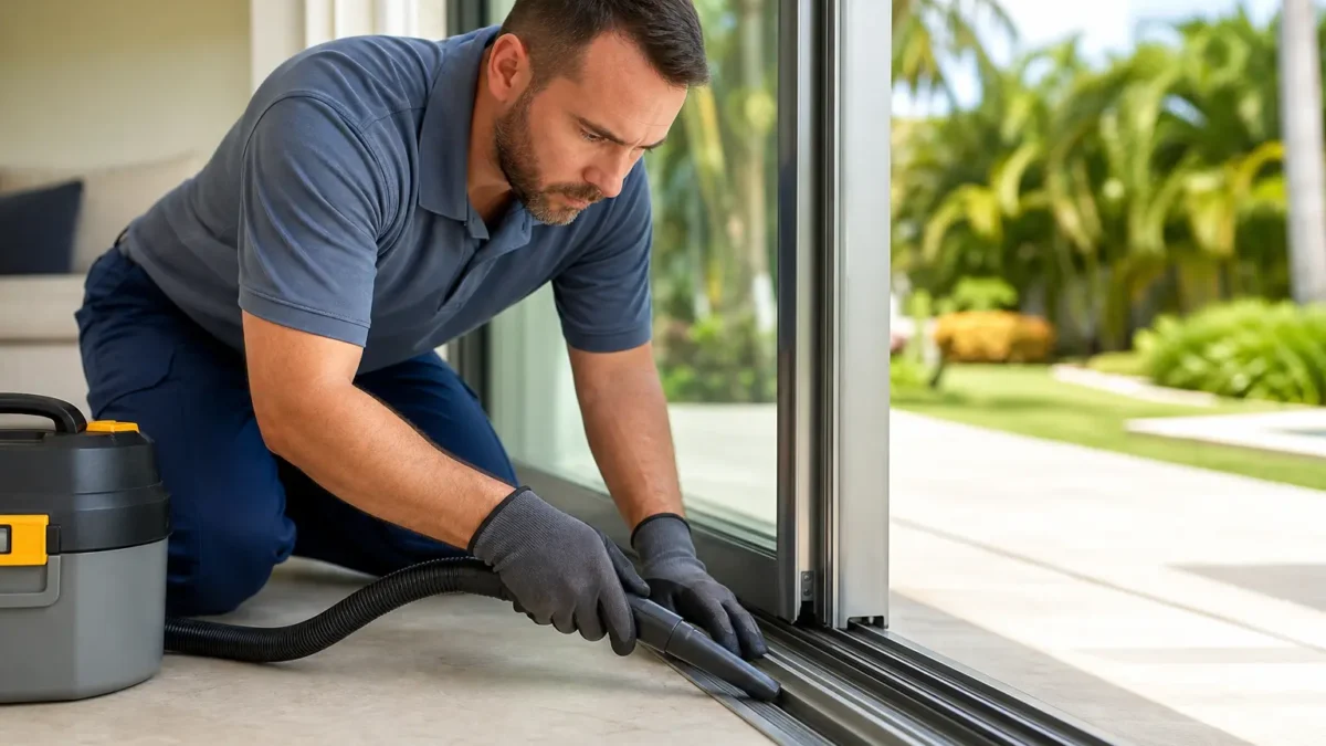 Sliding Door Track Cleaning and Lubrication in Tampa That Saves Your Rollers